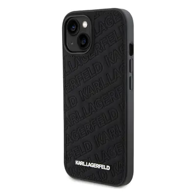 Zadní kryt Karl Lagerfeld PU Quilted Pattern pro Apple iPhone 15, černá