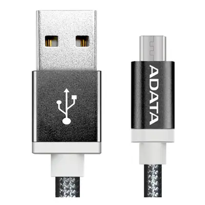 ADATA MicroUSB kabel nylonový 1m černý