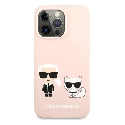 Silikonové pouzdro Karl Lagerfeld and Choupette Liquid Silicone s MagSafe pro Apple iPhone 13 Pr