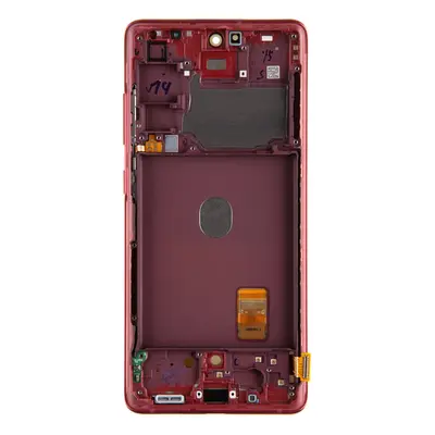 LCD + dotyk + přední kryt pro Samsung Galaxy S20 FE, cloud red (Service pack)