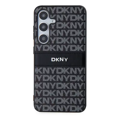 Zadní kryt DKNY PC/TPU Repeat Pattern Tonal Stripe pro Samsung Galaxy S24, černá