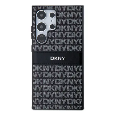 Zadní kryt DKNY PC/TPU Repeat Pattern Tonal Stripe pro Samsung Galaxy S24 Ultra, černá