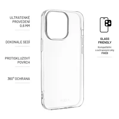 Ultratenké silikonové pouzdro FIXED Skin pro Apple iPhone 16 Pro Max, transparentní