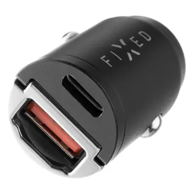 Autonabíječka FIXED s USB-C a USB-A výstupem v miniaturním provedení, podpora PD a QC 3.0, 30W, 