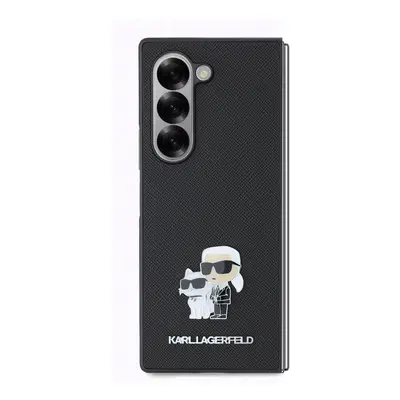 Zadní kryt Karl Lagerfeld PU Saffiano Karl and Choupette pro Samsung Galaxy Z Fold6, černá