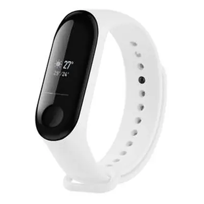 Silikonový řemínek FIXED Silicone Strap pro Xiaomi Mi Band 3/4, bílá