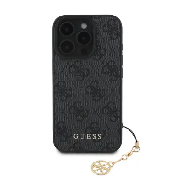 Zadní kryt Guess 4G Charm pro Apple iPhone 16 Pro, tón v tónu šedá