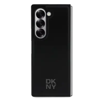 Zadní kryt DKNY PU Leather Stack Logo MagSafe pro Samsung Galaxy Z Fold6, černá