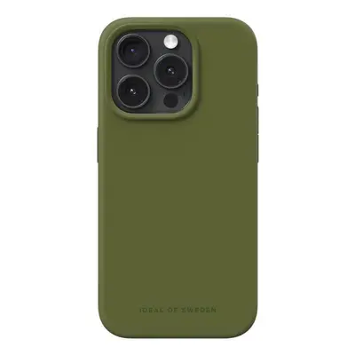 Silikonový ochranný kryt iDeal Of Sweden pro Apple iPhone 15 Pro, khaki