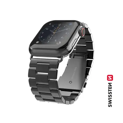 Kovový řemínek Swissten pro Apple Watch 38-40mm, černá