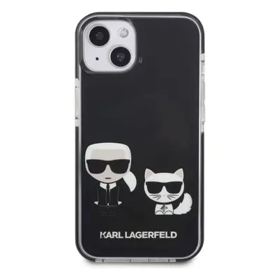 Zadní kryt Karl Lagerfeld TPE Karl and Choupette pro Apple iPhone 13 mini, černá