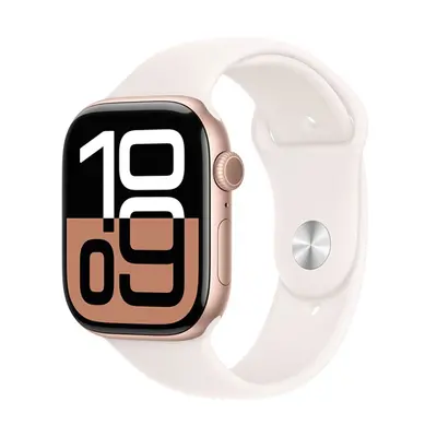 Apple Watch Series 10 GPS 46mm Rose Gold Aluminium / Light Blush Sport Band - S/M