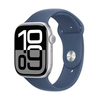 Apple Watch Series 10 GPS 46mm Silver Aluminium / Denim Sport Band - S/M