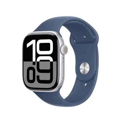 Apple Watch Series 10 GPS 42mm Silver Aluminium / Denim Sport Band - M/L