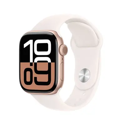 Apple Watch Series 10 GPS + Cellular 42mm Rose Gold Aluminium / Light Blush Sport Band - M/L