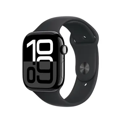 Apple Watch Series 10 GPS 42mm Jet Black Aluminium / Black Sport Band - S/M