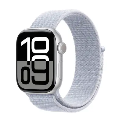 Apple Watch Series 10 GPS + Cellular 46mm Silver Aluminium / Blue Cloud Sport Loop