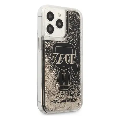 Zadní kryt Karl Lagerfeld Liquid Glitter Gatsby pro Apple iPhone 13 Pro, černá