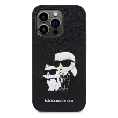 Zadní kryt Karl Lagerfeld PU Saffiano Karl and Choupette NFT pro Apple iPhone 13 Pro, černá