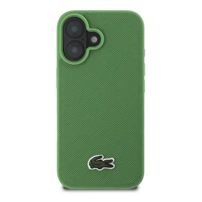 Zadní kryt Lacoste Iconic Petit Pique Woven Logo MagSafe pro Apple iPhone 16 Plus, zelená