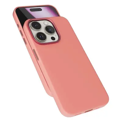 Silikonový zadní kryt Epico Mag+ pro Apple iPhone 16 Pro, broskově růžová