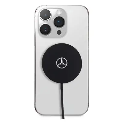 Magnetická bezdrátová nabíječka Mercedes 15W, černá