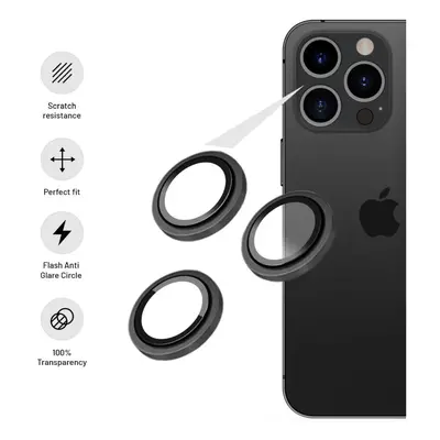 Ochranná skla čoček fotoaparátů FIXED Camera Glass pro Apple iPhone 14/14 Plus, space grey