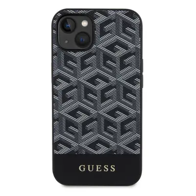 Zadní kryt Guess PU G Cube MagSafe pro Apple iPhone 14 černá