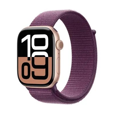 Apple Watch Series 10 GPS 46mm Rose Gold Aluminium / Plum Sport Loop