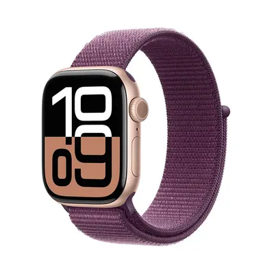 Apple Watch Series 10 GPS + Cellular 42mm Rose Gold Aluminium / Plum Sport Loop