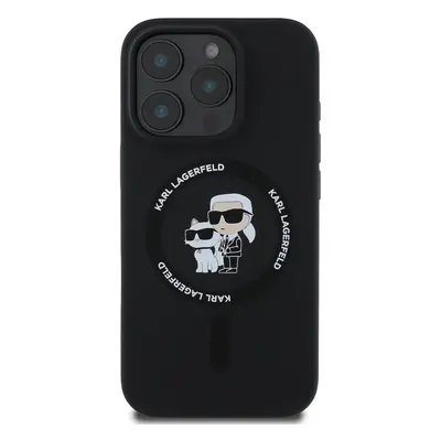 Zadní kryt Karl Lagerfeld Liquid Silicone Karl and Choupette MagSafe pro Apple iPhone 16 Pro Max