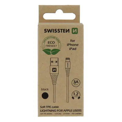 Datový kabel Swissten USB/Lightning, 1,2M, černá