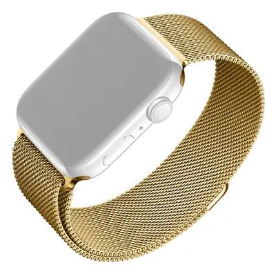 Síťovaný nerezový řemínek FIXED Mesh Strap na Apple Watch 38/40/41mm, zlatá