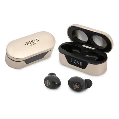 Guess True Wireless Classic Logo BT5.0 5H Stereo Earphones, zlatá