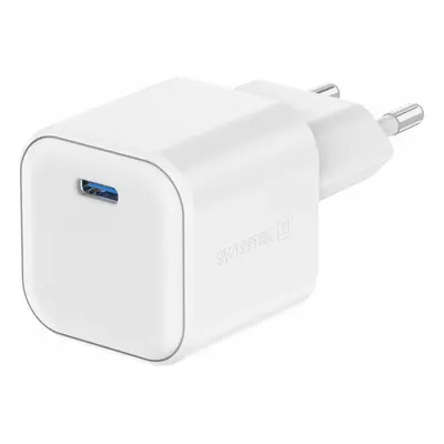 SWISSTEN SÍŤOVÝ ADAPTÉR GaN 1x USB-C 20W POWER DELIVERY BÍLÝ