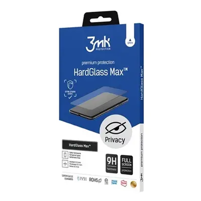 Tvrzené sklo 3mk HardGlass MAX Privacy pro Apple iPhone 15 Pro, černá