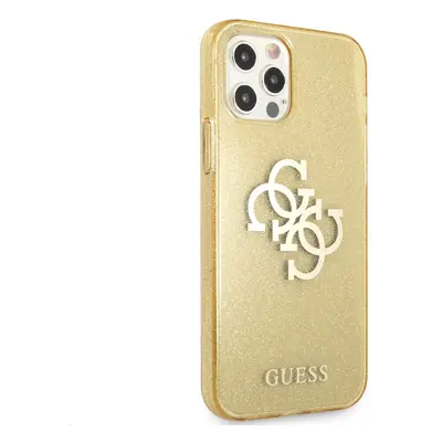 Zadní kryt Guess TPU Big 4G Full Glitter GUHCP13LPCUGL4GGO pro Apple iPhone 13 Pro, zlatá