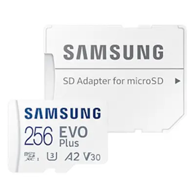 Samsung EVO Plus microSDXC/256GB/130MBps/UHS-I U3 / Class 10 + Adaptér