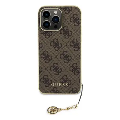 Zadní kryt Guess 4G Charms pro Apple iPhone 15 Pro Max, hnědá