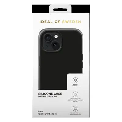 Silikonový ochranný kryt s MagSafe iDeal Of Sweden pro Apple iPhone 15, black