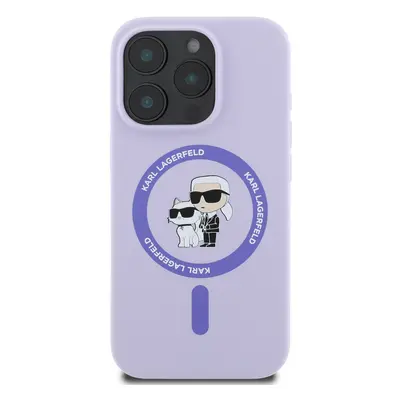 Zadní kryt Karl Lagerfeld Liquid Silicone Karl and Choupette MagSafe pro Apple iPhone 16 Pro, fi