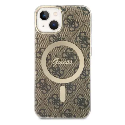 Zadní kryt Guess 4G IML MagSafe pro Apple iPhone 13, brown