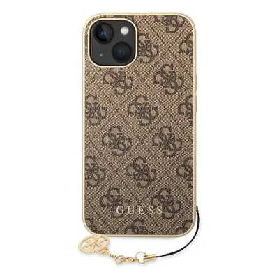 Zadní kryt Guess 4G Charms pro Apple iPhone 14, hnědá