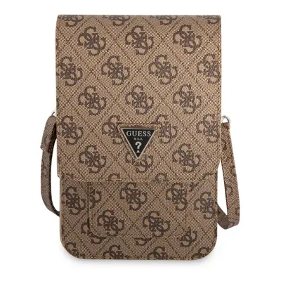 Taška Guess PU 4G Triangle Logo Phone Bag, hnědá