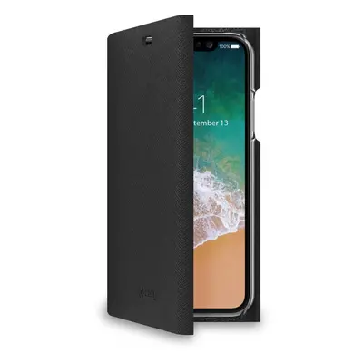 CELLY Shell flipové pouzdro Apple iPhone X black