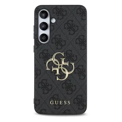 Zadní kryt Guess PU 4G Metal Logo pro Samsung Galaxy S24 FE, šedá