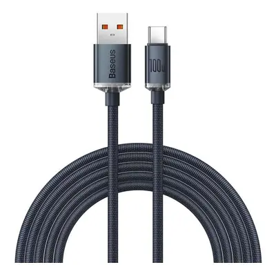 Datový kabel Baseus Cafule USB/USB-C 2m 100W (20V 5A) černý