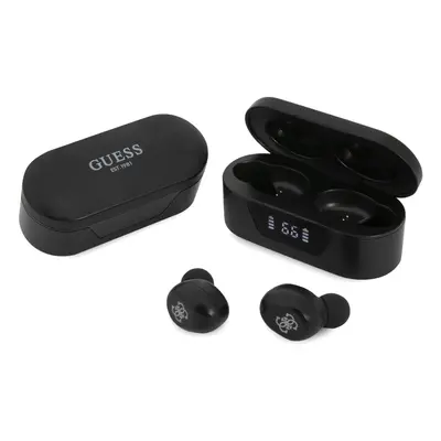 Guess True Wireless Classic Logo BT5.0 5H Stereo Earphones, černá