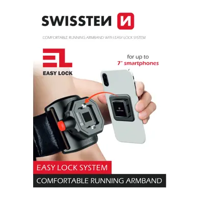 Držák Swissten Easy Lock Armband, černá