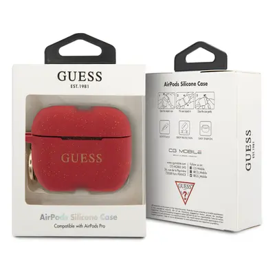 Guess silikonový kryt GUACAPSILGLRE pro Airpods Pro, red